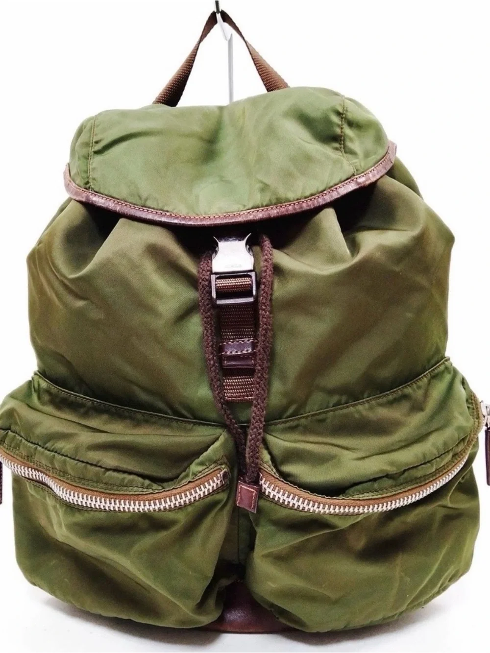 Prada Vintage Green Nylon Backpack | Auth Made in Italy
